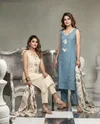 K 1235 By Naisha Vatican Manual Work Kurti With Bottom Dupatta 